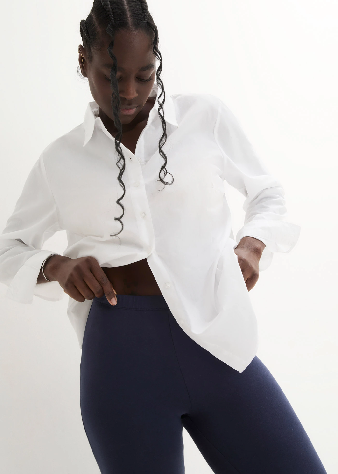 Legging 3/4 en coton • bleu foncé • Boutique bonprix