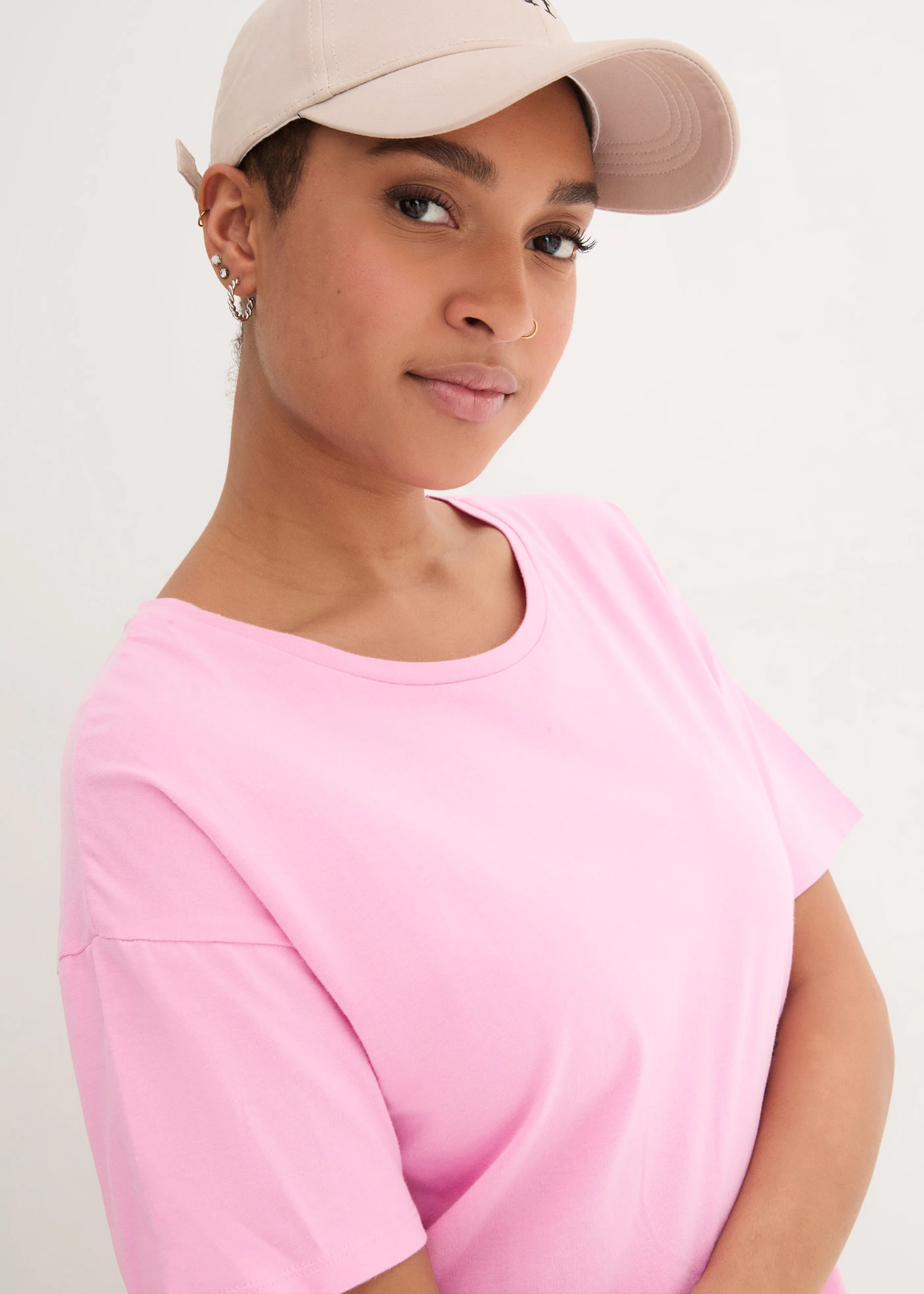 Korte shirtjurk van biologisch katoen • roze • bonprix online shop