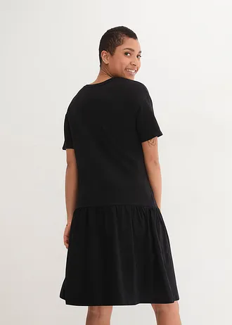 Korte shirtjurk van biologisch katoen • zwart • bonprix online shop