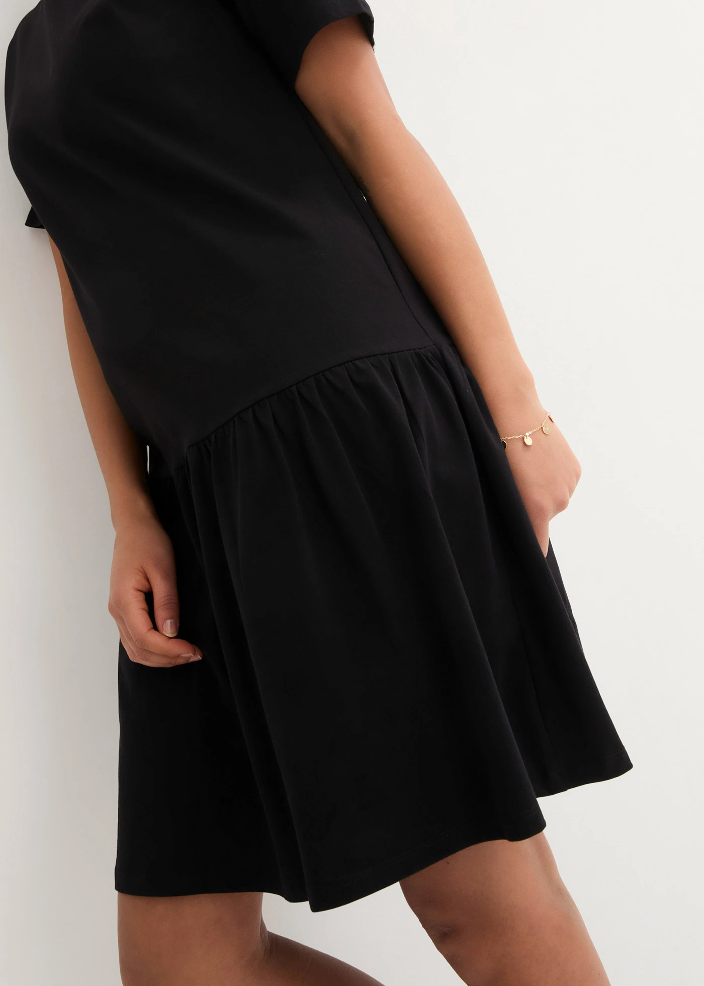 Korte shirtjurk van biologisch katoen • zwart • bonprix online shop