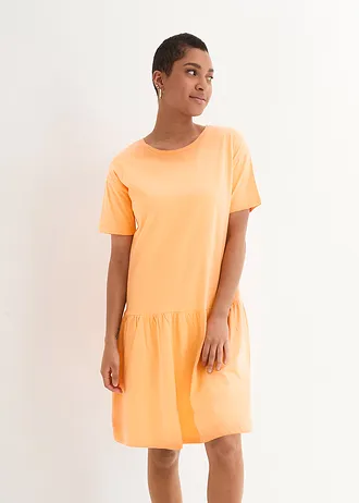 Korte shirtjurk van biologisch katoen • lichtoranje • bonprix online shop