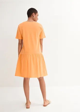 Korte shirtjurk van biologisch katoen • lichtoranje • bonprix online shop