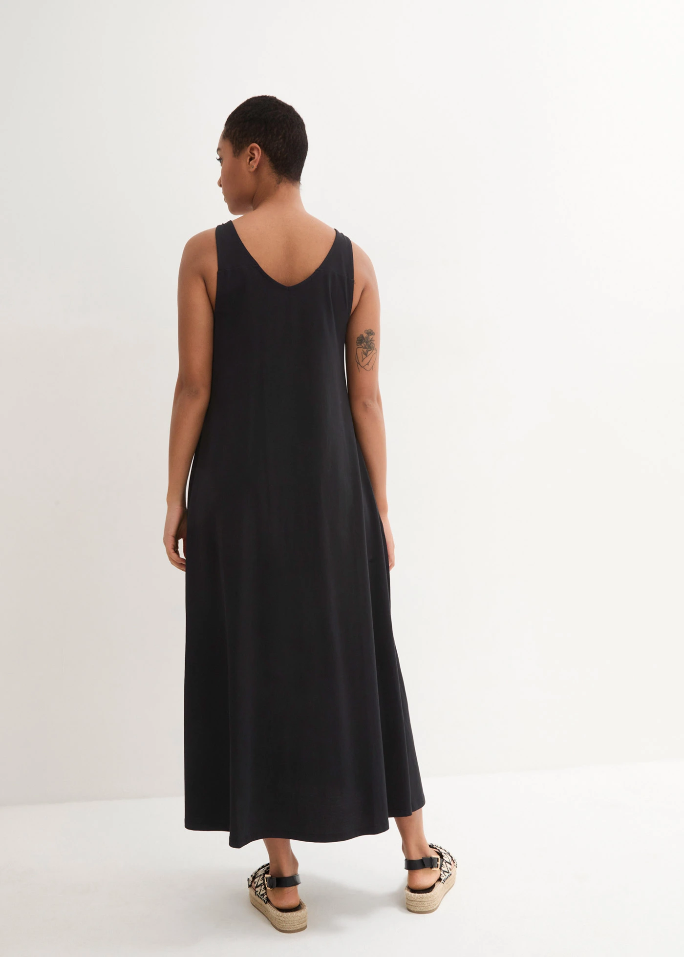 Jersey jurk van puur katoen • zwart • bonprix online shop