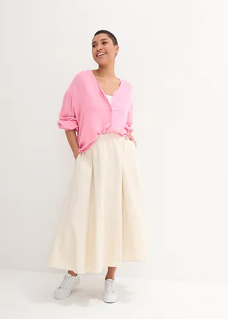 Midirok van een linnenmix • kiezelgrijs • bonprix online shop