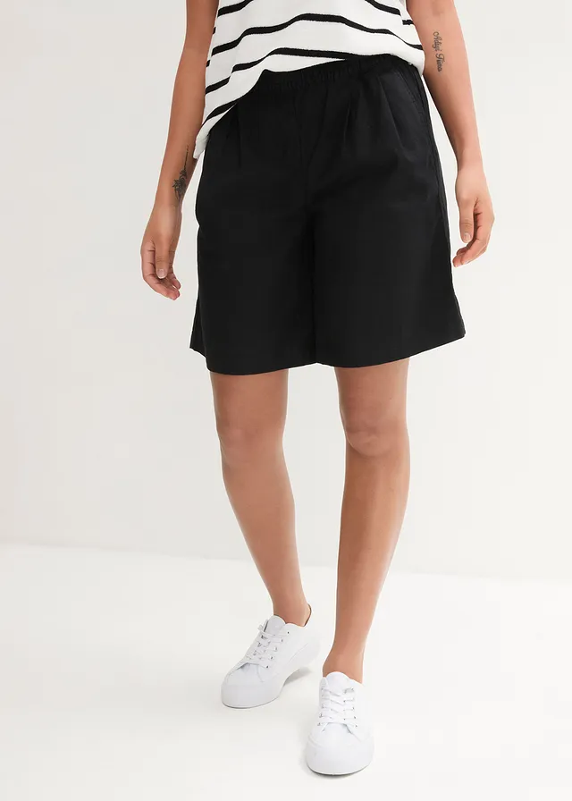 Bermuda en mélange lin et coton • noir • product-page.page-title-suffix