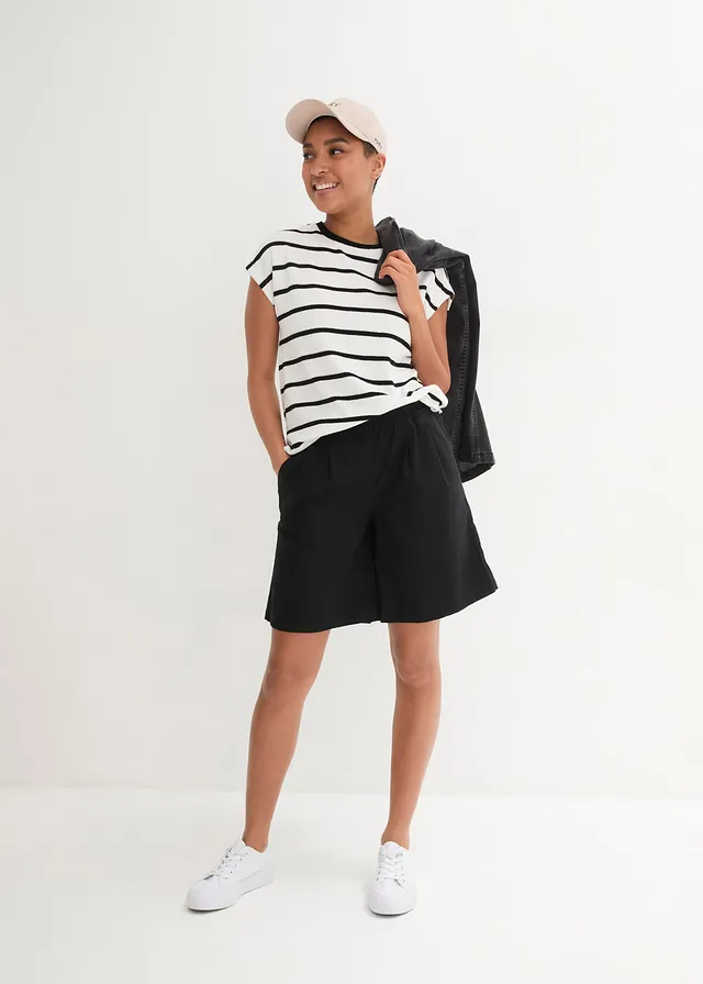 Bermuda en mélange lin et coton • noir • product-page.page-title-suffix