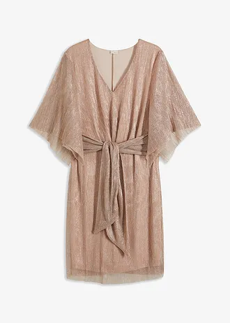 Jurk met glittergaren • roze-zilverkleur • bonprix online shop