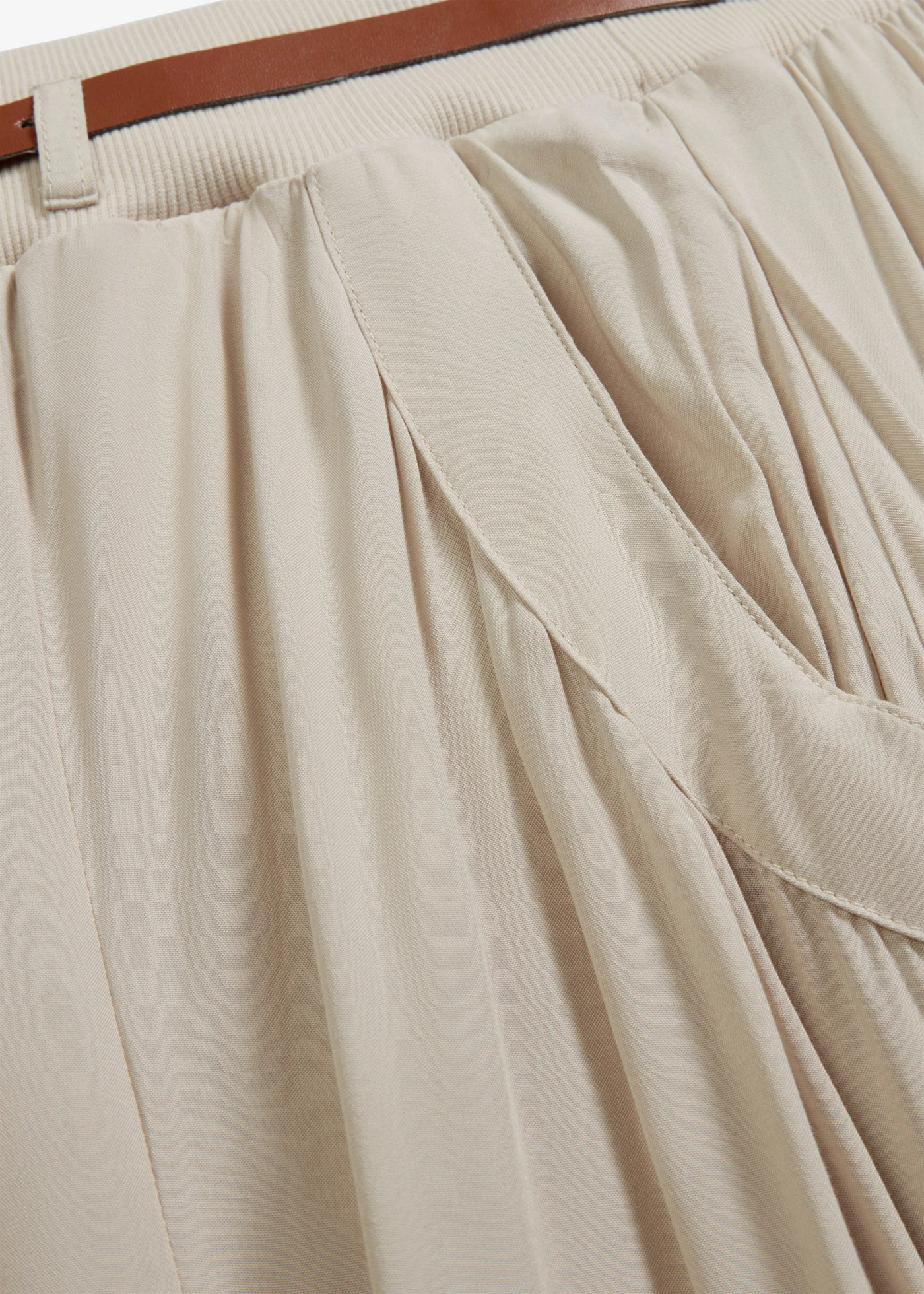 Jupe longue avec ceinture (ens. 2 pces) • beige • Boutique bonprix