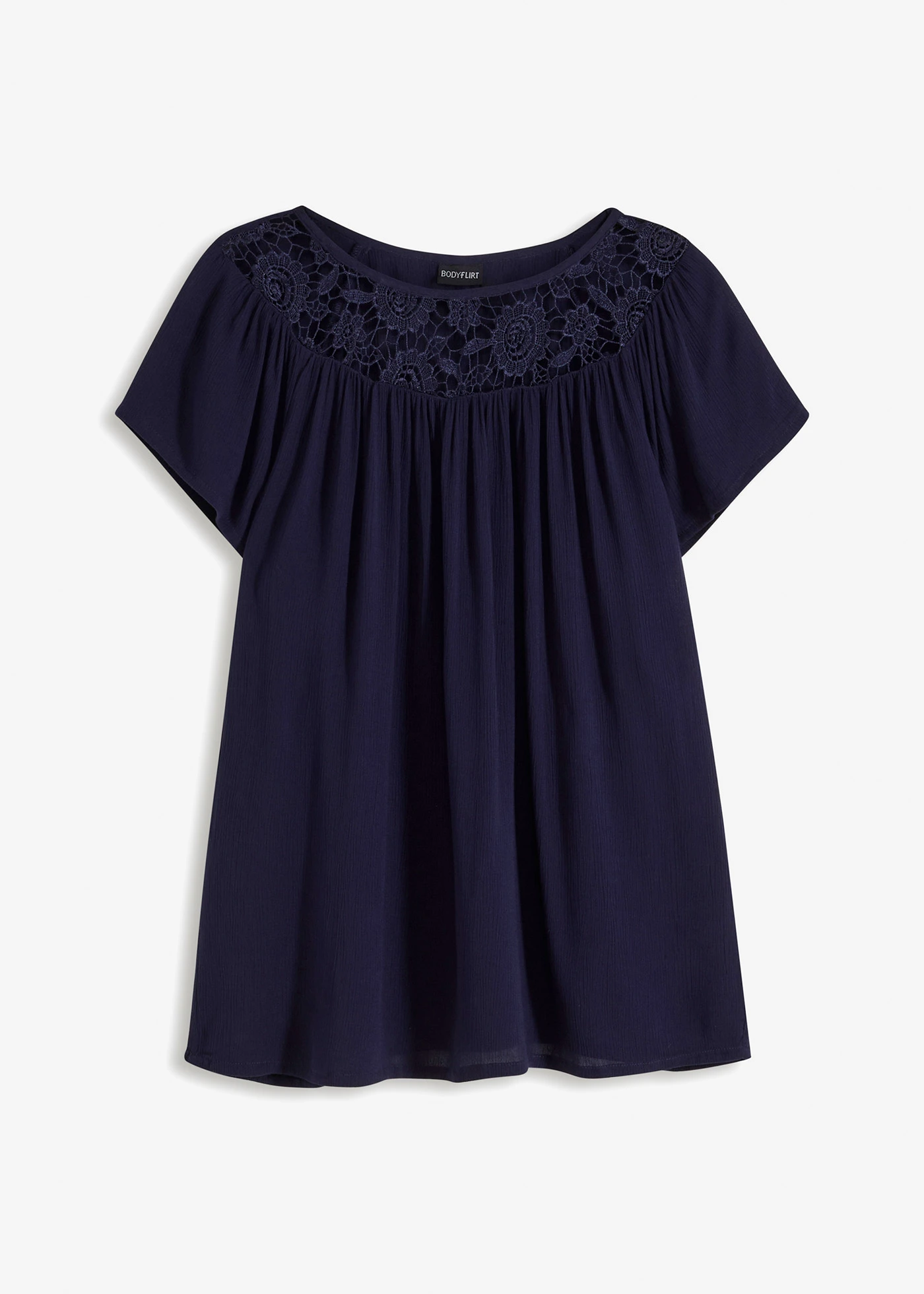 Blouse van viscose • donkerblauw • bonprix online shop