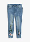 bleu denim cu flori