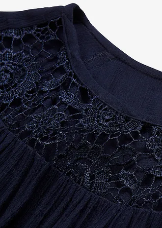 Blouse van viscose • donkerblauw • bonprix online shop