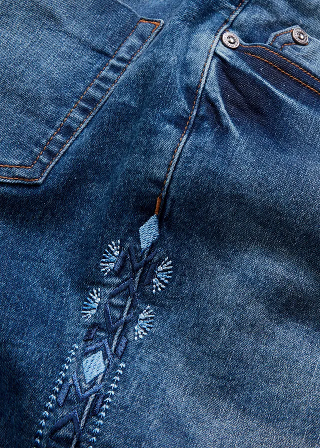 Skinny stretch jeans met mid waist • blauw denim • product-page.page-title-suffix