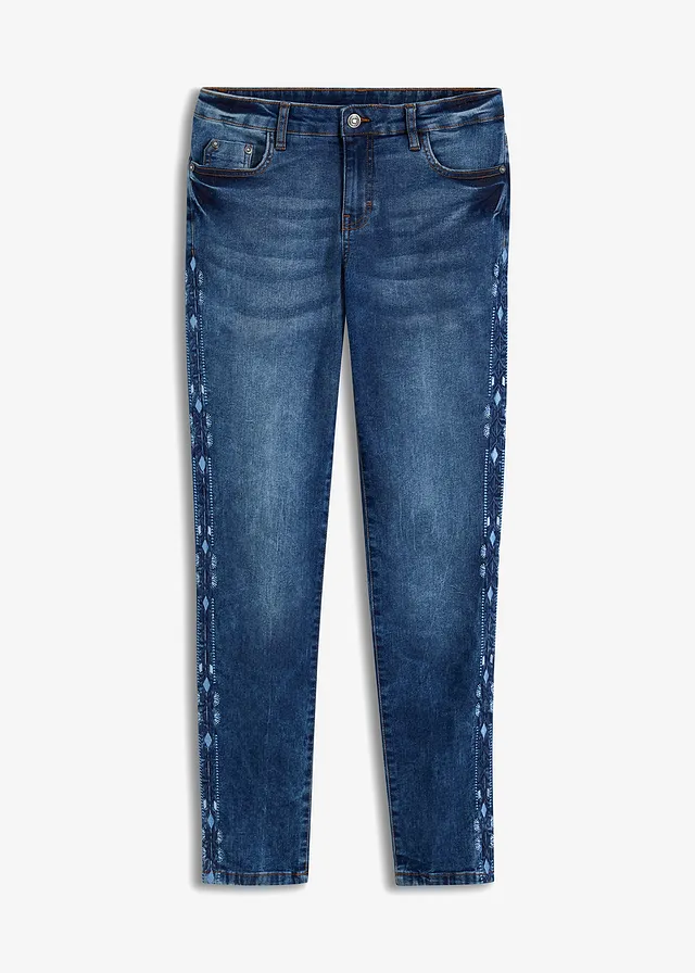 Strečové Skinny džíny, Mid Waist • modrý denim • bonprix obchod