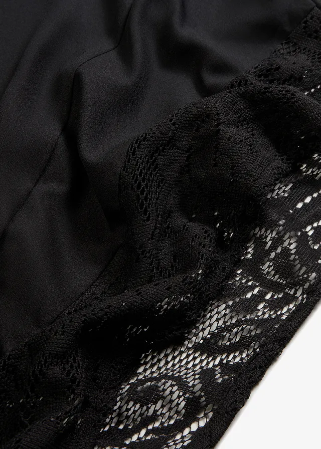 Bluză-tunică cu aplicații • negru • magazin bonprix