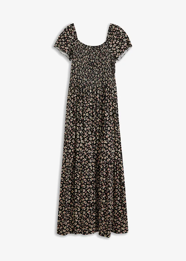 Robe longue en viscose extensible