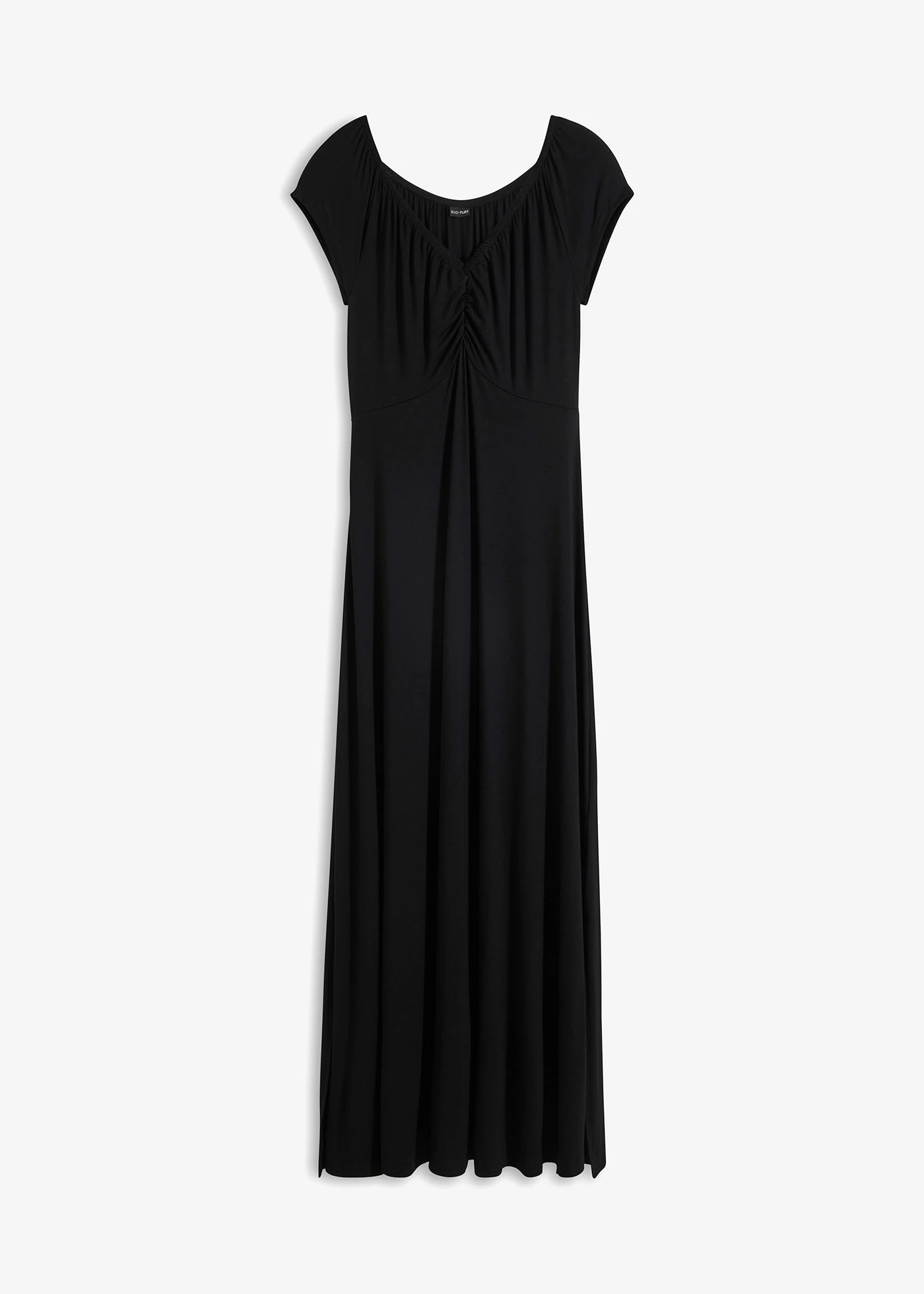 Robe longue en viscose extensible • noir • Boutique bonprix