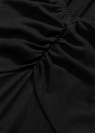 Robe longue en viscose extensible • noir • Boutique bonprix