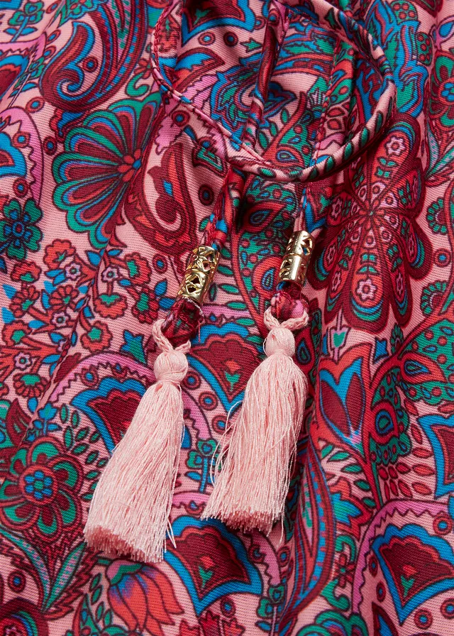 Gedessineerde maxi jurk van jersey • roze • product-page.page-title-suffix