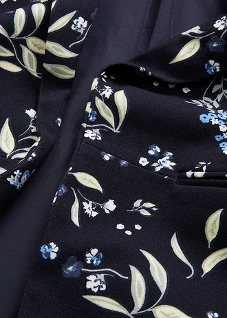 Blazer long imprimé • bleu foncé floral • Boutique bonprix