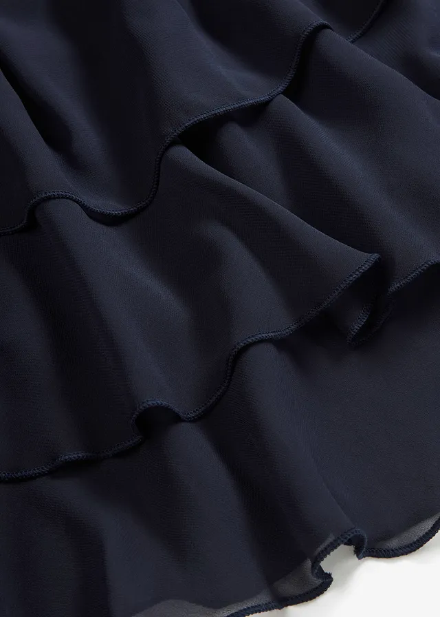 Chiffon jurk van gerecycled polyester • donkerblauw • product-page.page-title-suffix