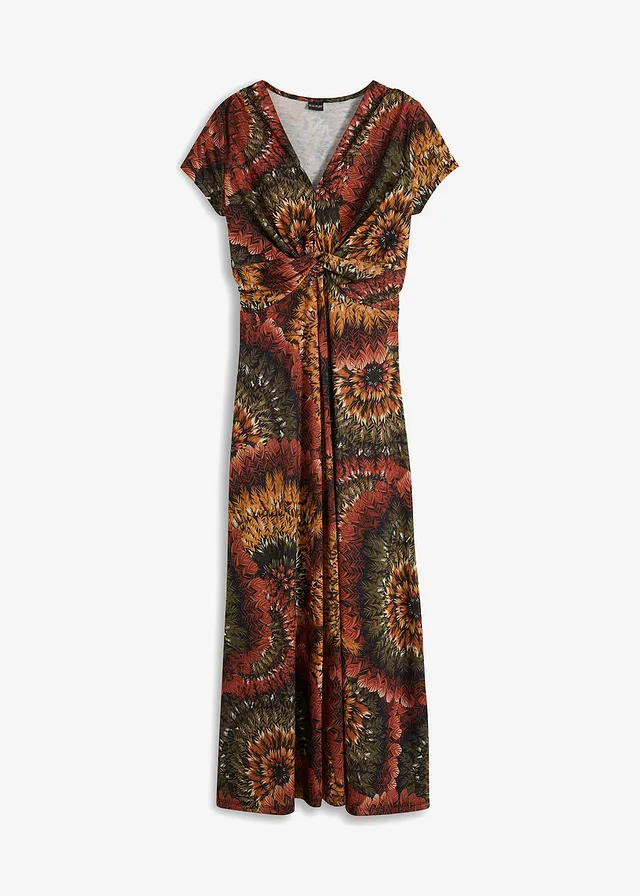 Robe longue en jersey imprimé