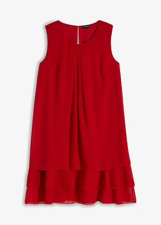 Chiffon jurk van gerecycled polyester