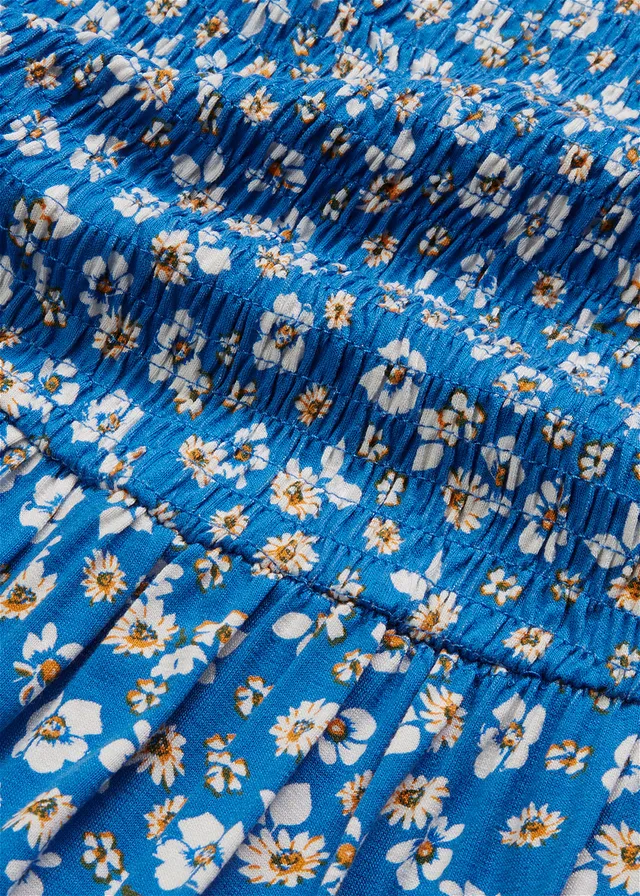 Gedessineerde maxi jurk • blauw-wolwit gebloemd • product-page.page-title-suffix