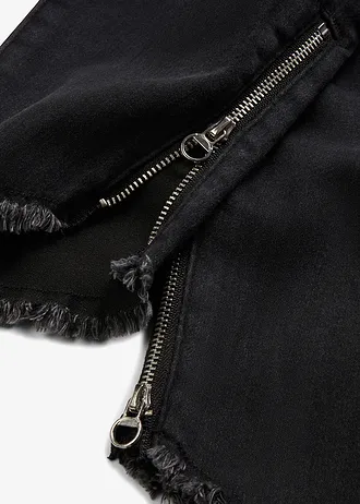 Strečové Skinny džíny, Mid Waist • černý denim • bonprix obchod