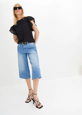 Shirt met broderie anglaise • zwart • bonprix online shop