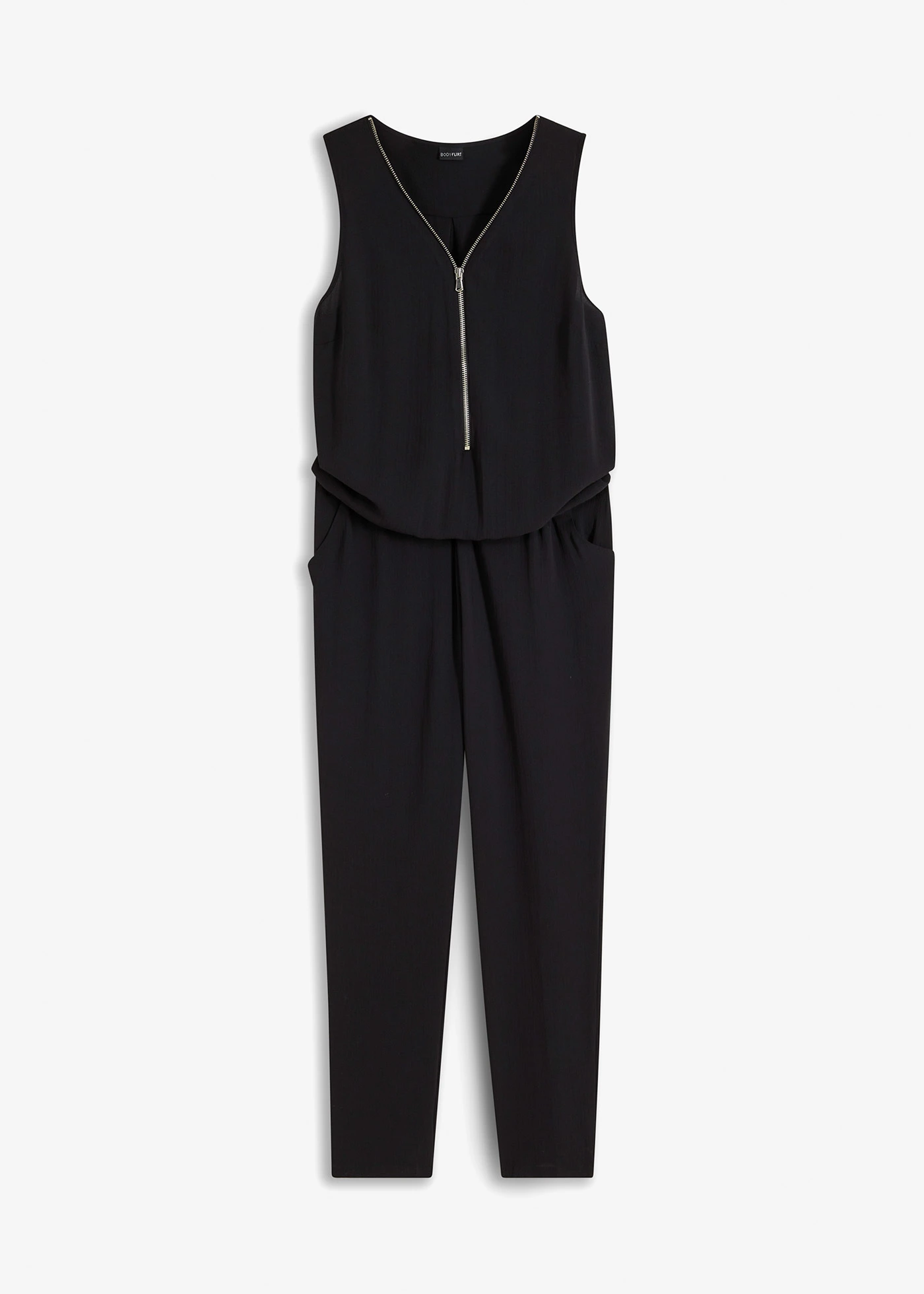 Mouwloze jumpsuit • zwart • bonprix online shop