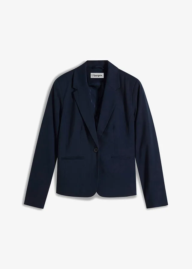 Blazer à poches passepoilées • bleu foncé • Boutique bonprix