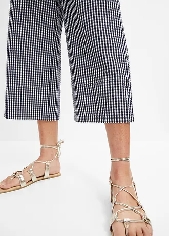 Kalhoty s vichy kostkou • tmavě modrá /přírodní bílá kostkované • bonprix obchod