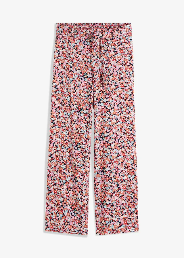 Pantalon 100% viscose, taille élastiquée