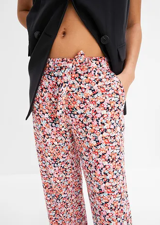 Pantalon palazzo taille élastique • orange-menthe floral • Boutique bonprix