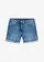 Jeans short met broderie anglaise, Kleur: blauw denim