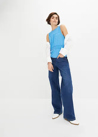 Shirt met smokdetail • briljantblauw • bonprix online shop