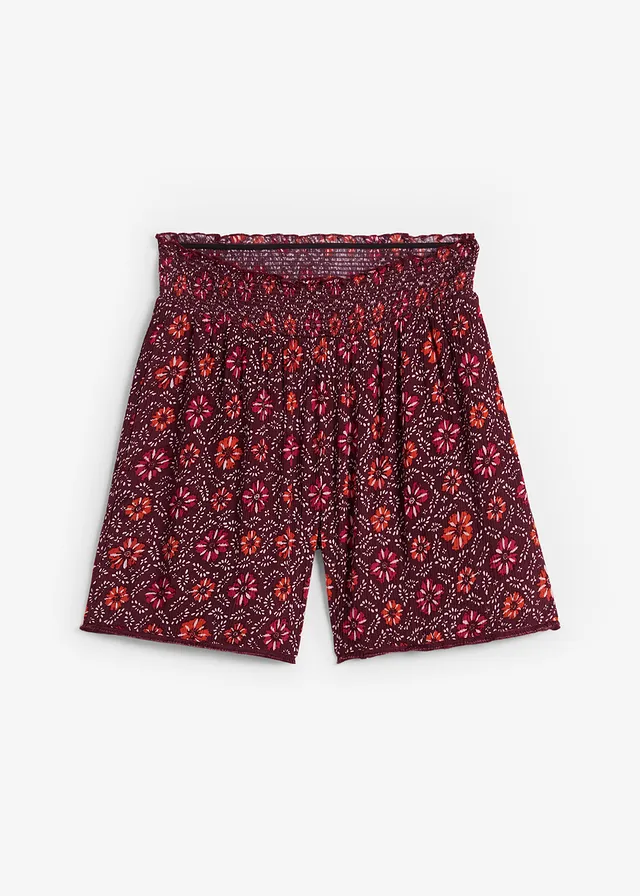 Pantaloni scurți cu imprimeu și bată elastică