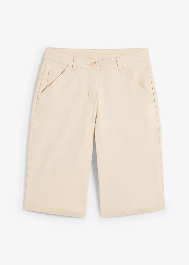 Bermudy, bavlnené, po kolená, Utility detaily