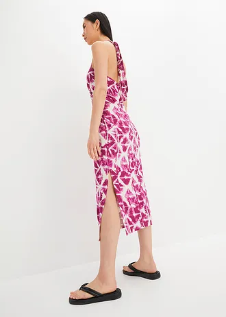 Halterjurk van jersey • ecru-violet • bonprix online shop