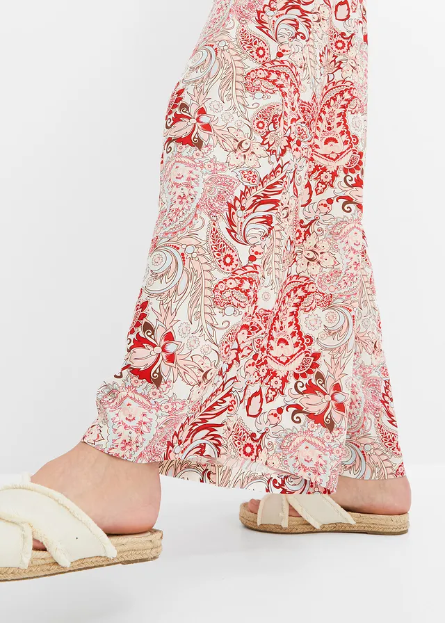 Pantalon à imprimé paisley • blanc cassé/rose bonbon/rouge paisley • product-page.page-title-suffix