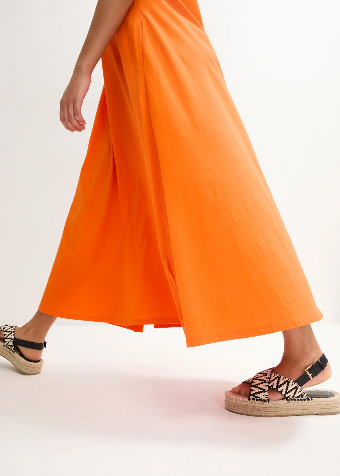 Jersey jurk van puur katoen • warm oranje • bonprix online shop