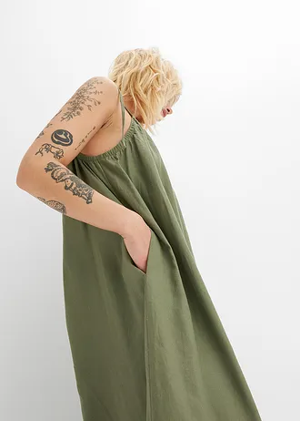 Combipantalon en lin mélangé • olive • Boutique bonprix