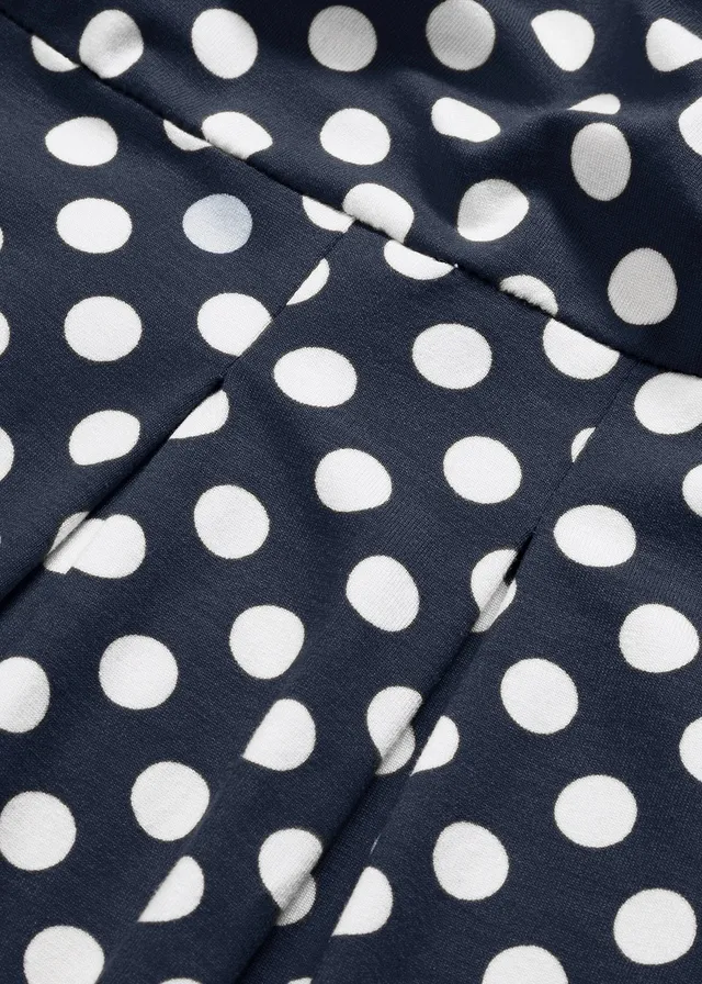 Robe en jersey viscose • bleu foncé pois écru • product-page.page-title-suffix
