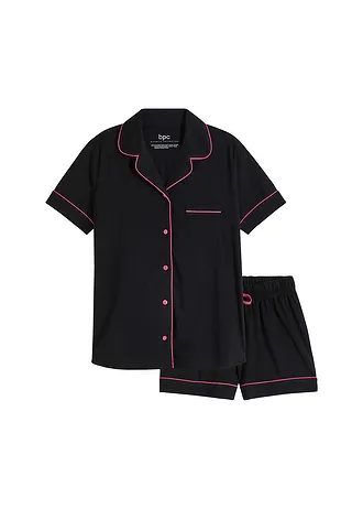 Pyjashort avec chemise boutonnée