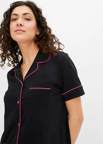 Shortama met knoopsluiting • zwart • bonprix online shop