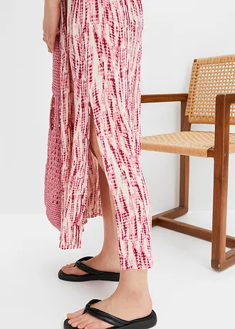 Dlouhé šaty s batikovaným potiskem • fialová/přírodní s potiskem • bonprix obchod