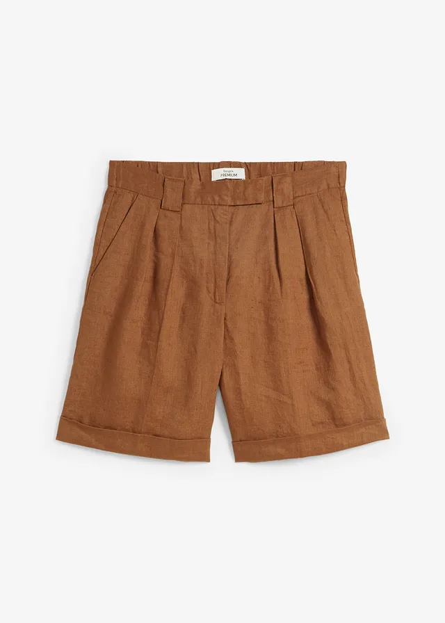 Bermuda van puur linnen • cognac • bonprix online shop