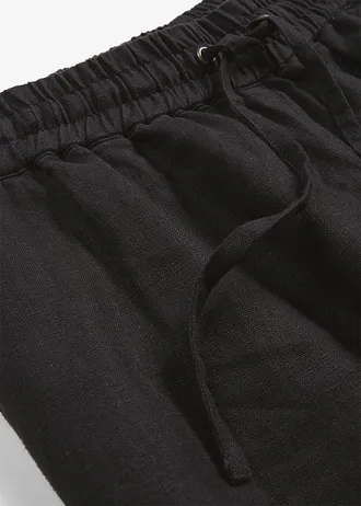 Linnen palazzo broek • zwart • bonprix online shop