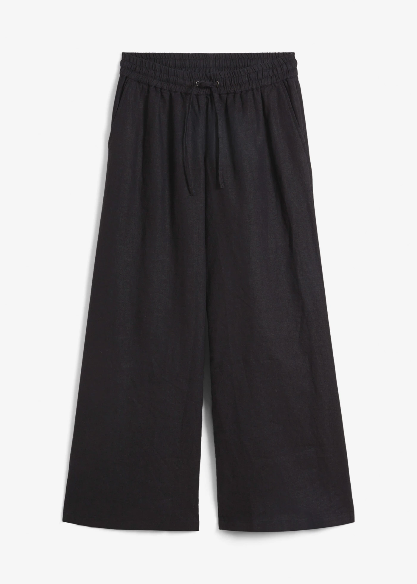 Linnen palazzo broek • zwart • bonprix online shop