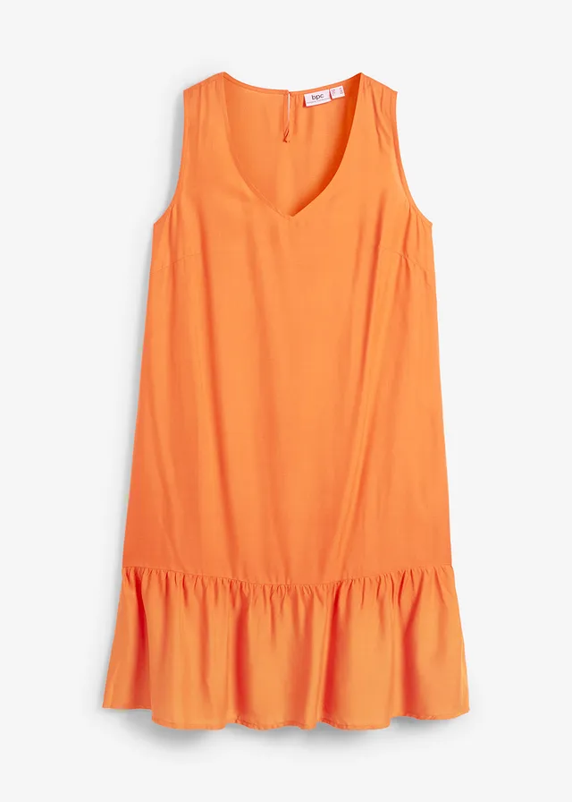 Krátke viskózové šaty, A-strih, po kolená